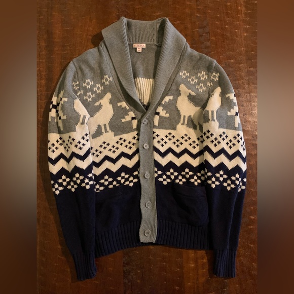 Merona Men’s Size Medium Multicolored Fair Isle Cardigan Sweater - Picture 6 of 6